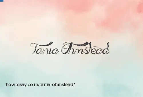Tania Ohmstead