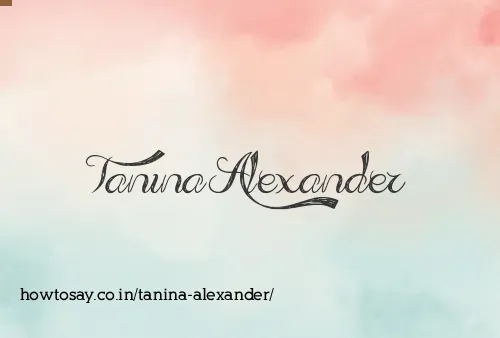 Tanina Alexander