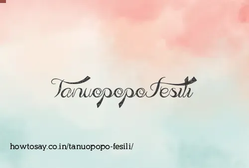 Tanuopopo Fesili