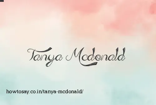Tanya Mcdonald