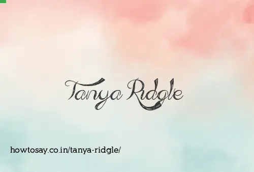 Tanya Ridgle