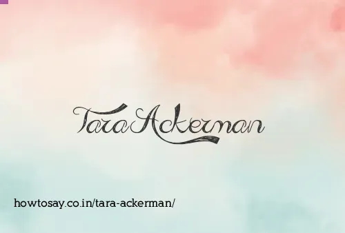 Tara Ackerman