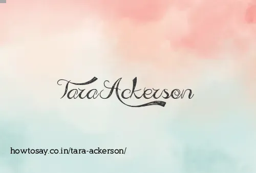 Tara Ackerson