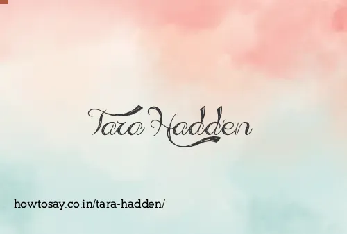 Tara Hadden