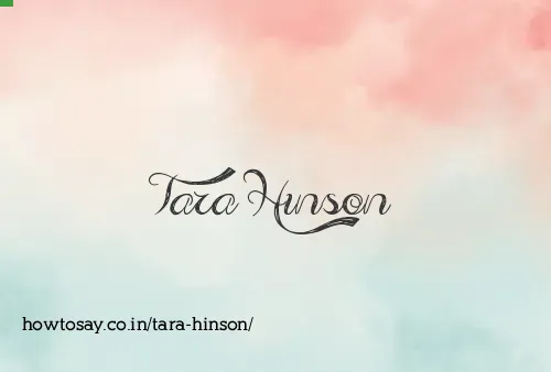 Tara Hinson