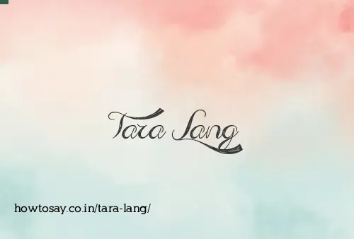 Tara Lang