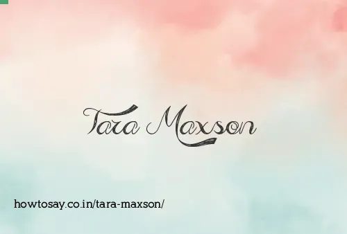 Tara Maxson
