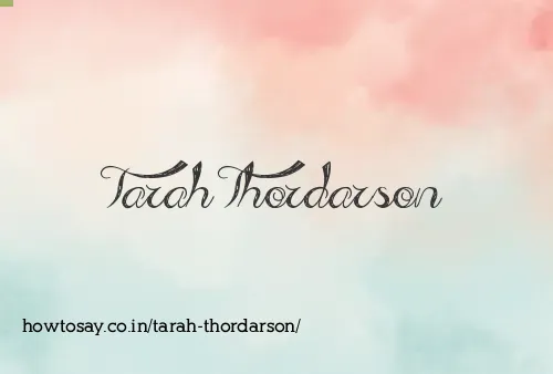 Tarah Thordarson