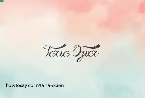 Taria Ozier