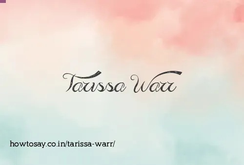 Tarissa Warr