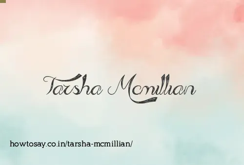 Tarsha Mcmillian
