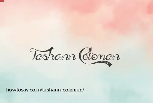 Tashann Coleman