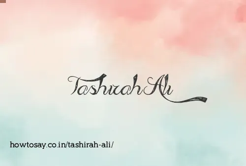Tashirah Ali