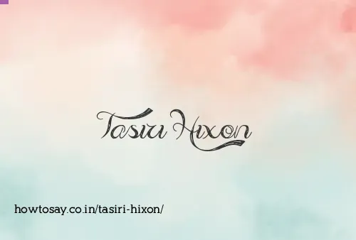 Tasiri Hixon