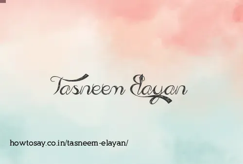 Tasneem Elayan