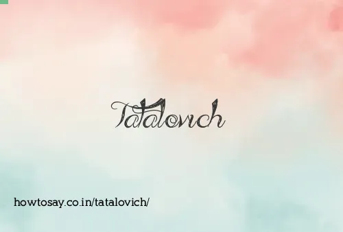 Tatalovich