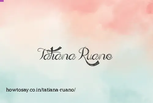 Tatiana Ruano