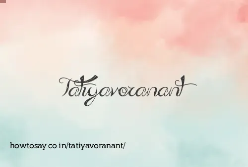 Tatiyavoranant
