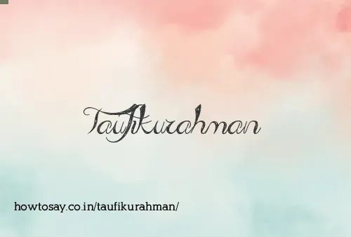 Taufikurahman