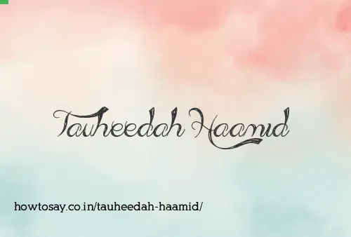 Tauheedah Haamid