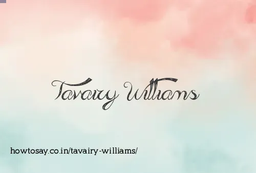 Tavairy Williams