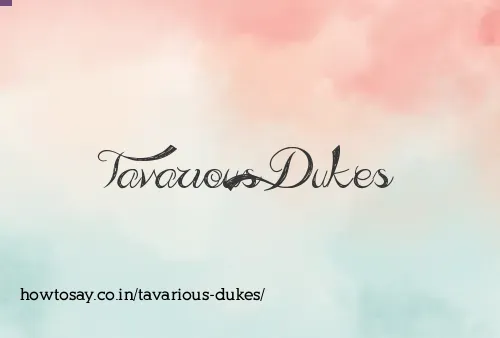 Tavarious Dukes