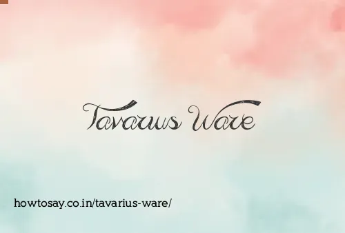 Tavarius Ware