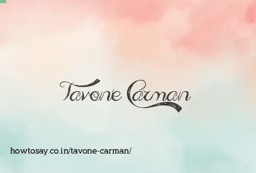 Tavone Carman