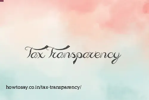 Tax Transparency
