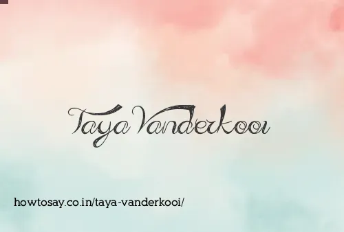 Taya Vanderkooi