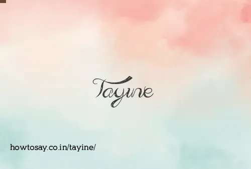 Tayine