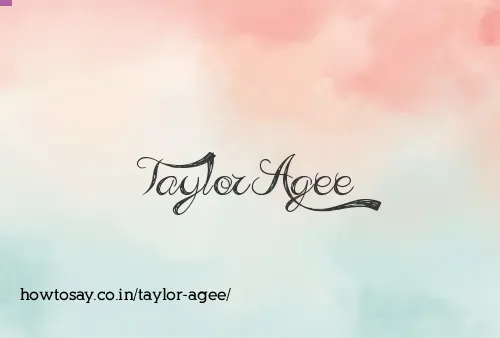 Taylor Agee