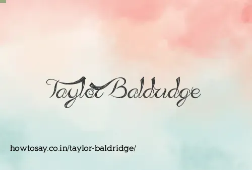 Taylor Baldridge