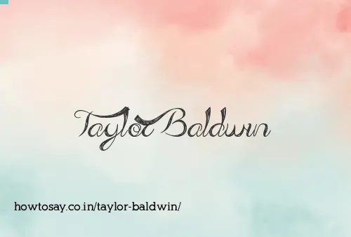 Taylor Baldwin