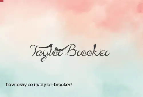 Taylor Brooker