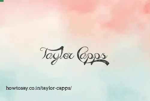 Taylor Capps