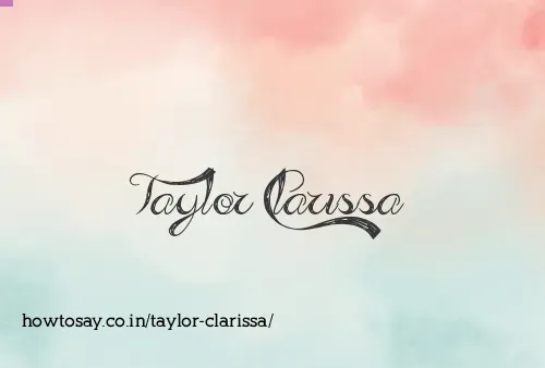 Taylor Clarissa