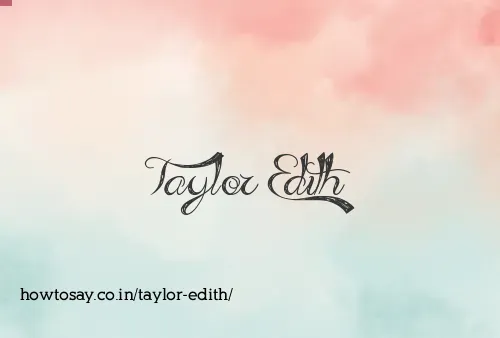 Taylor Edith