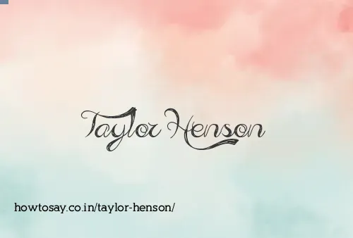 Taylor Henson
