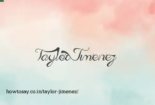 Taylor Jimenez