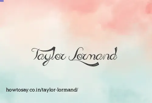Taylor Lormand