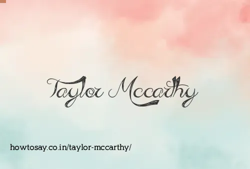 Taylor Mccarthy