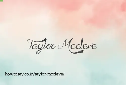 Taylor Mccleve