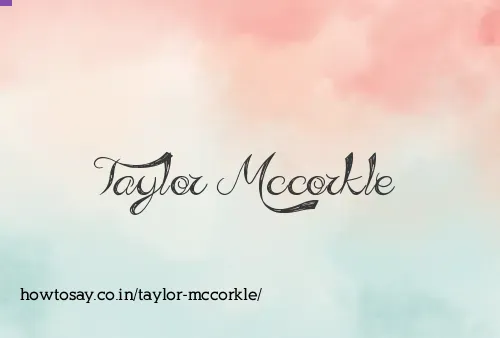 Taylor Mccorkle