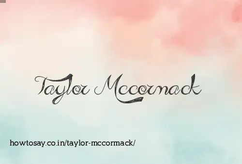 Taylor Mccormack