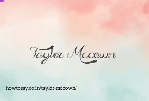 Taylor Mccown