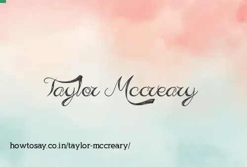 Taylor Mccreary