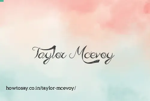 Taylor Mcevoy