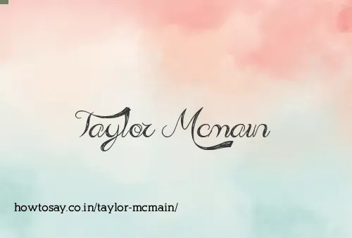 Taylor Mcmain