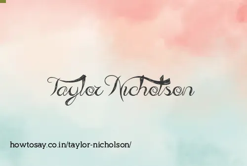 Taylor Nicholson